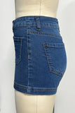 High-Waist Denim Shorts