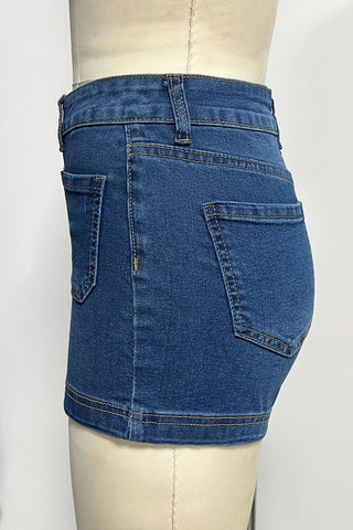 High-Waist Denim Shorts