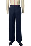 Wide-Leg Button Detail Pants