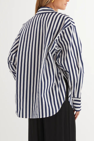 Striped Button-Up Shirt