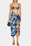 Floral Print Tie-Waist Skirt
