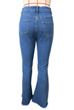 Distressed Heart Flare Jeans
