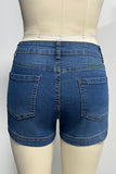 High-Waist Denim Shorts