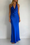 Elegant Draped Evening Gown