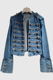 Military-Inspired Button Jacket