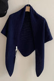 Ribbed Knit Shawl Wrap