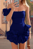 Elegant Ruffle Mini Dress