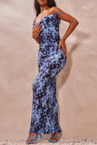 Tie-Dye Maxi Dress with Spaghetti Straps