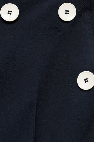 Wide-Leg Button Detail Pants