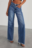 High-Waisted Straight-Leg Jeans