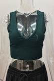 V-Neck Ribbed Tank Top