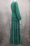 V-Neck Maxi Dress with Lace Panelling
