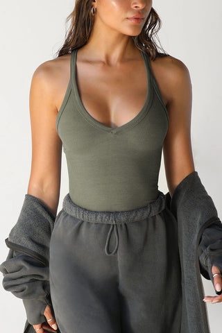 Racerback Ribbed Tank Top