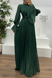 Elegant Pleated Maxi Dress