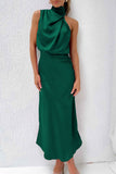 Elegant Halter-Neck Evening Gown