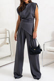 Stylish Draped Two-Piece Set