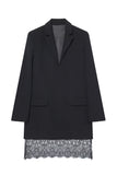 Lace Hem Blazer Dress