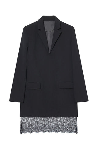 Lace Hem Blazer Dress
