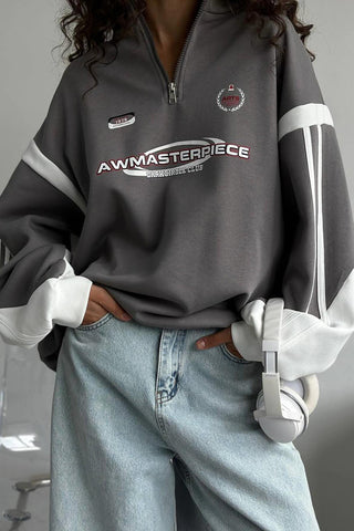 Quarter-Zip Colorblock Pullover