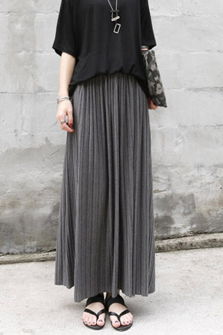 Pleated Maxi Skirt for Casual Days