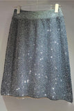 Elegant Sequin Midi Skirt