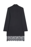 Lace Hem Blazer Dress