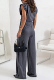 Stylish Draped Two-Piece Set