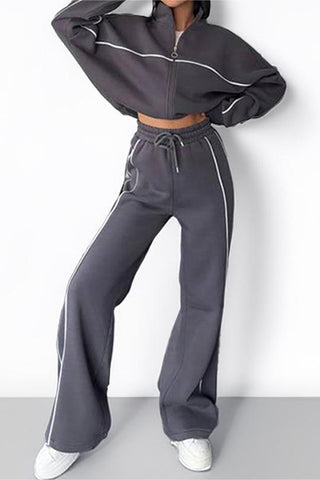 Stylish Two-Piece Track Suit Set