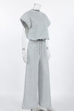 Relaxed Fit Casual Pullover Top and Sweatpants Set