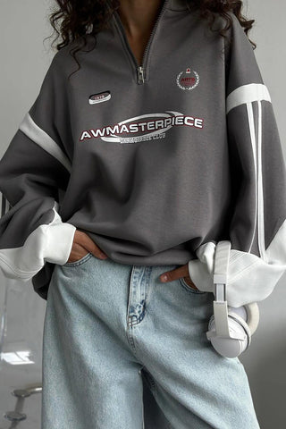 Quarter-Zip Colorblock Pullover