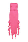 Strapless Ruched Vacation Dress