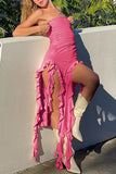 Strapless Ruched Vacation Dress