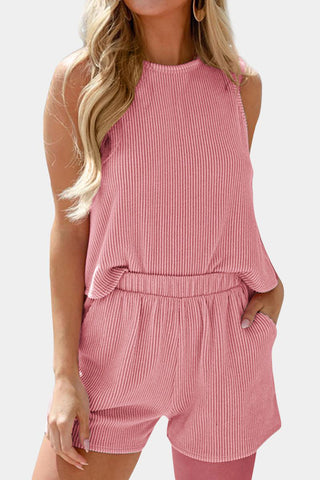 Sleeveless Relaxed Fit Short Set