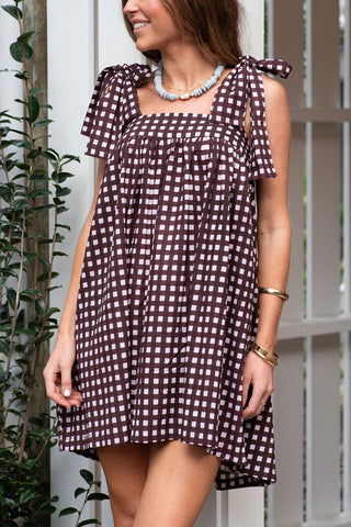 Striped Bow-Tie Casual Dress
