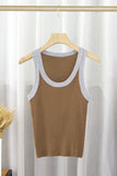 Ribbed Scoop Neck Tank Top