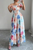 Floral Print Puff Sleeve Dress