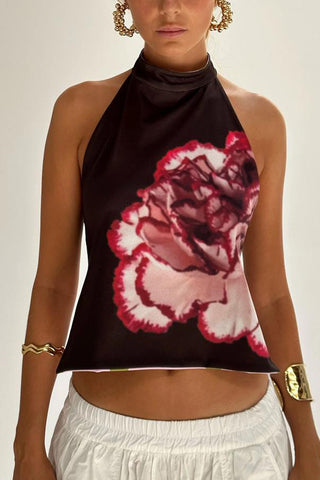 Polka Dot High Neck Tank Top