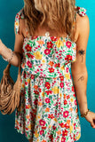 Tie Strap Floral Mini Dress
