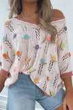 Loose Knit Polka Dot Sweater