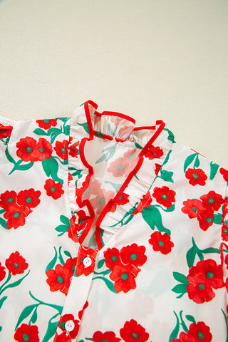 Puff Sleeve Floral Blouse