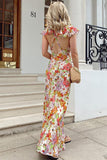 Floral V-Neck Casual Dress