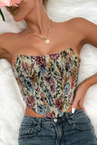 Floral Strapless Tank