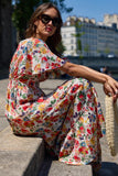 Floral V-Neck Maxi Dress