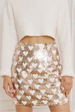 Heart Patterned Mini Skirt