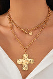 Chunky Chain Cross Pendant Necklace