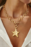 Chunky Chain Necklace with Star Pendant