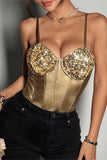 Sparkle Embellished Corset Bodysuit