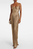 Elegant Pleated Evening Gown