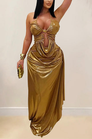 Elegant Cut-Out Evening Dress