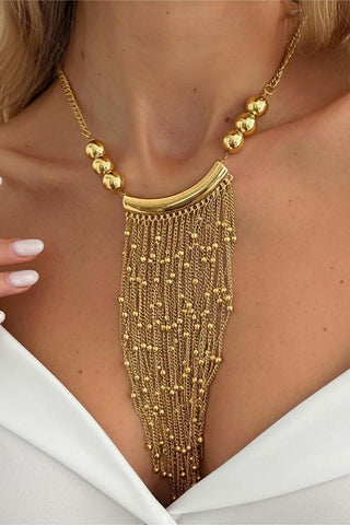 Elegant Fringe Chain Necklace